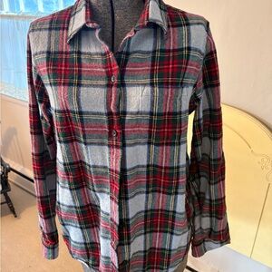 Plaid Button-Up Shirt